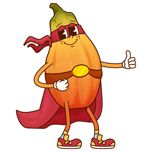 Superhero Papaya Classroom Fruit Transparent Sticker